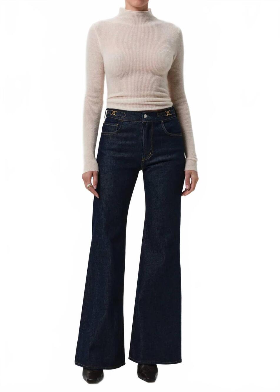 NEW CITIZENS OF HUMANITY kimberly flare with horsebit jeans in helia